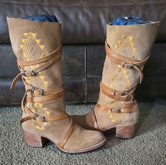 Freebird by Steven Tan Heeled Boots with Buckle Straps - Picture 6 of 13